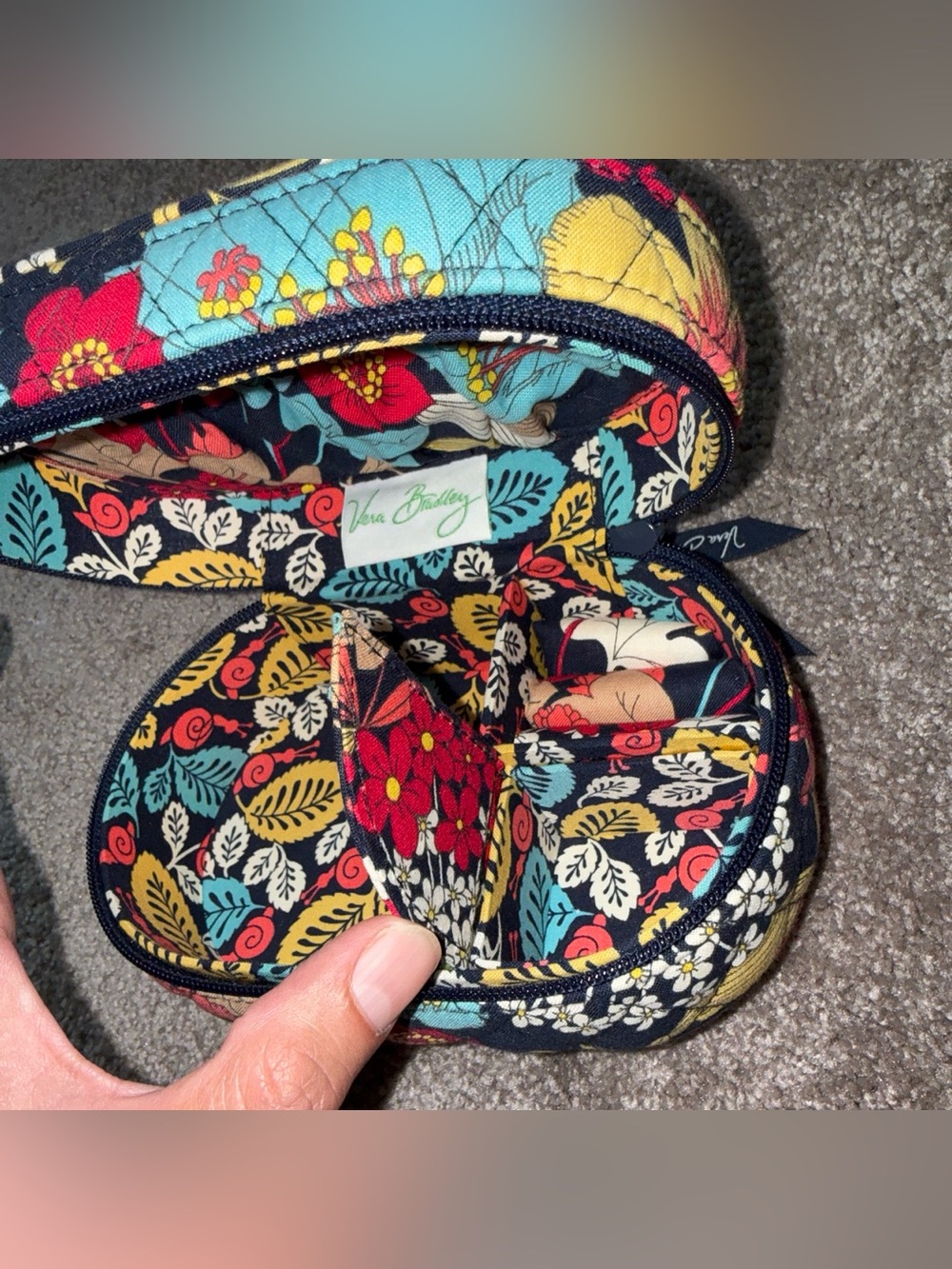 VERA BRADLEY  floral patterned small jewelry organizer travel box ✨ - Picture 3 of 6